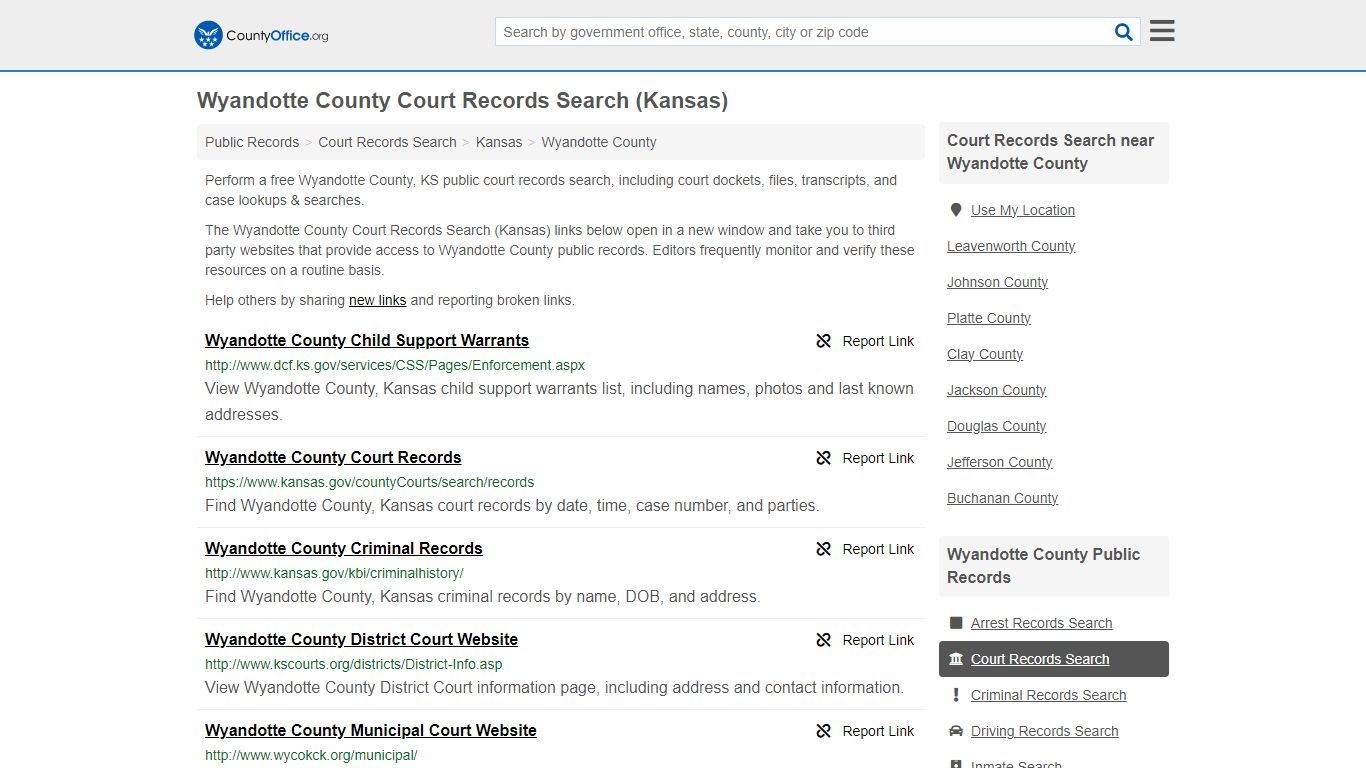 Wyandotte County Court Records Search (Kansas) - County Office