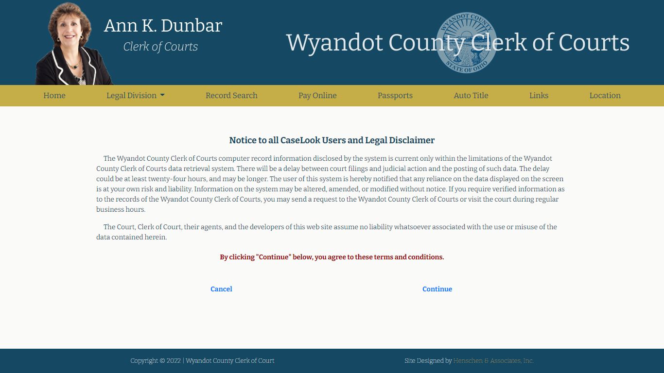 Wyandot County Clerk of Courts - Record Search