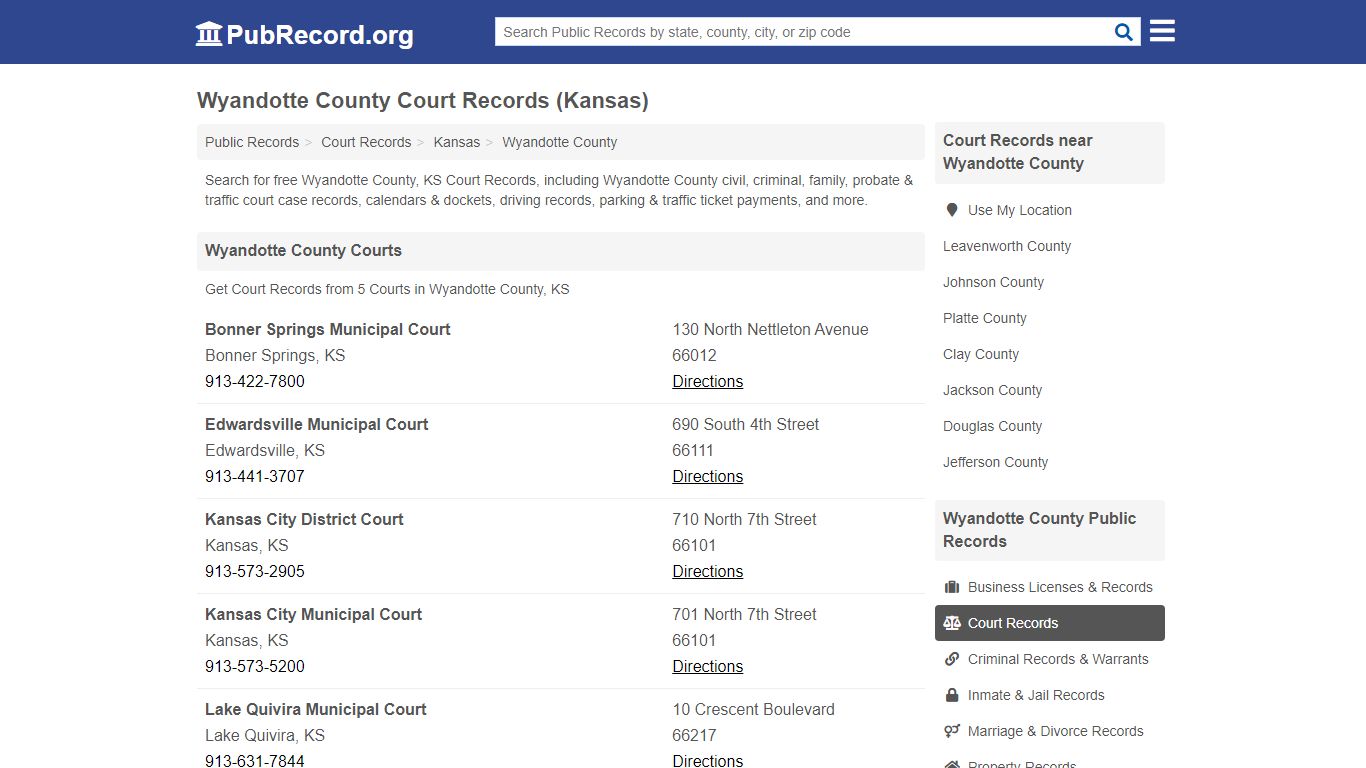 Free Wyandotte County Court Records (Kansas Court Records) - PubRecord.org